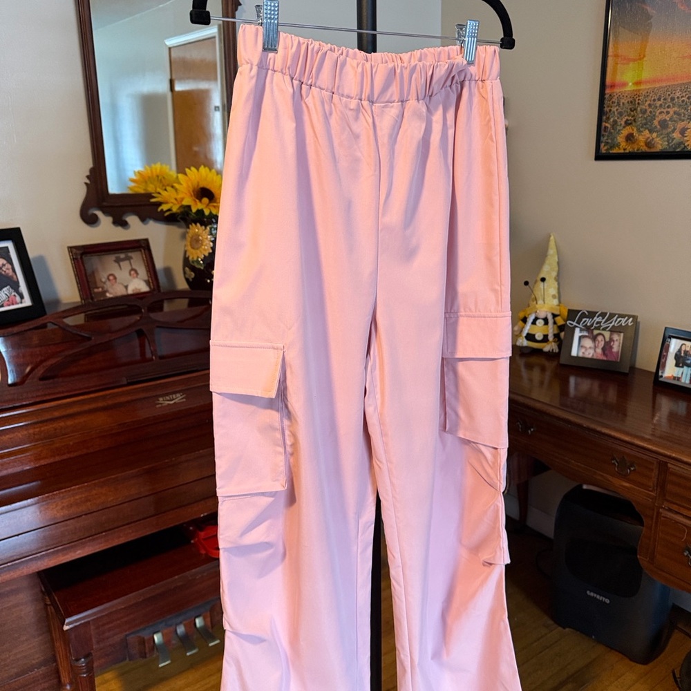 Pink Cargo Trousers